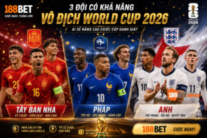 3 đội có khả năng vô địch World Cup 2026 cùng phân tích của chuyên gia 188BET Alfabienes